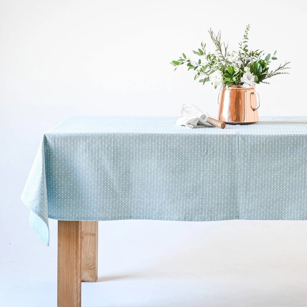 Galley and Fen Blue Dotted Tablecloth