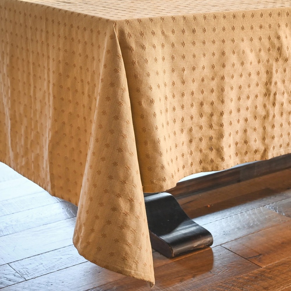 Galley and Fen Ochre Dobby Tablecloth